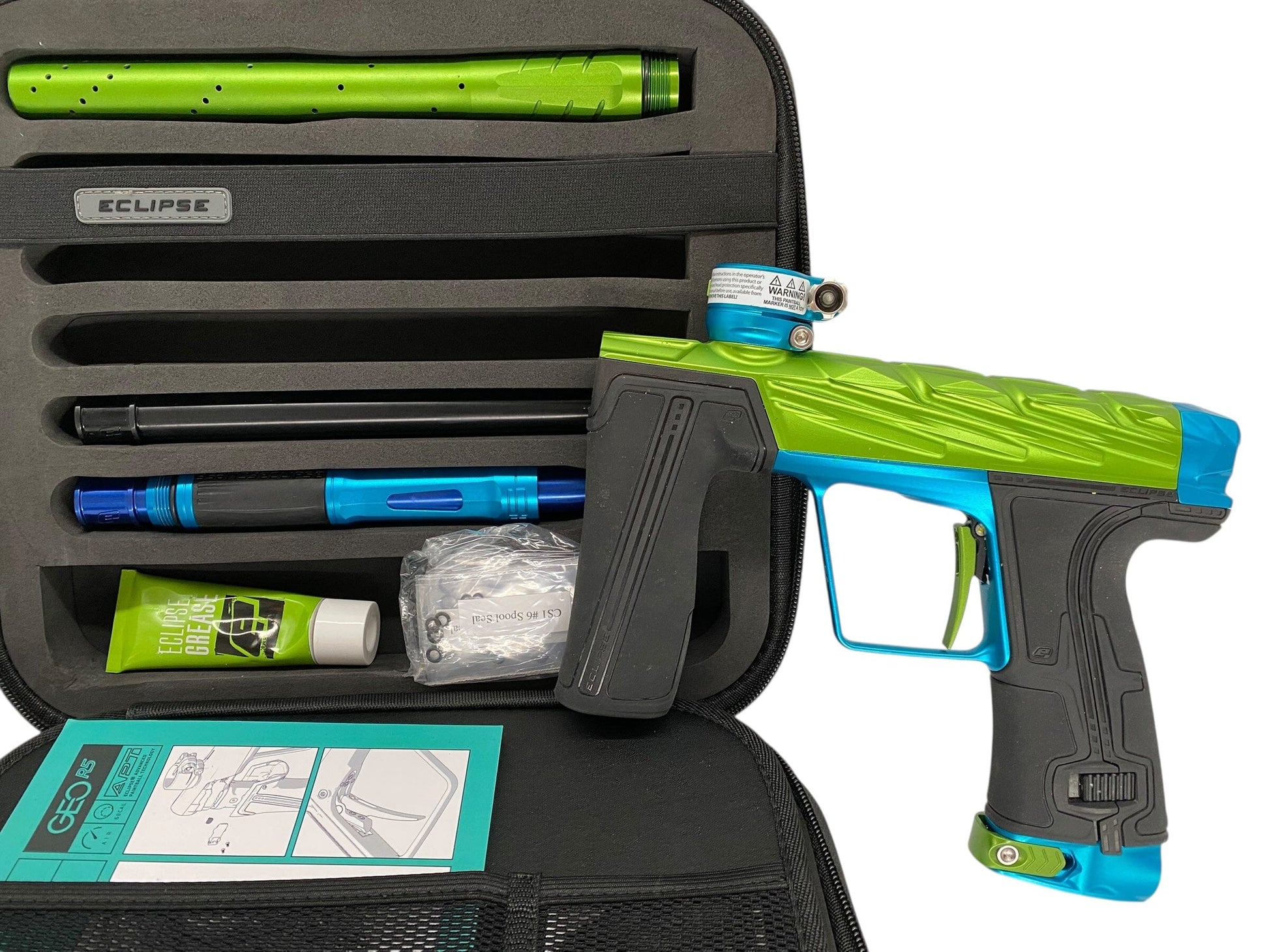 Used Infamous Planet Eclipse Geo R5 Paintball Gun Green/Teal Paintball Gun from CPXBrosPaintball Buy/Sell/Trade Paintball Markers, New Paintball Guns, Paintball Hoppers, Paintball Masks, and Hormesis Headbands