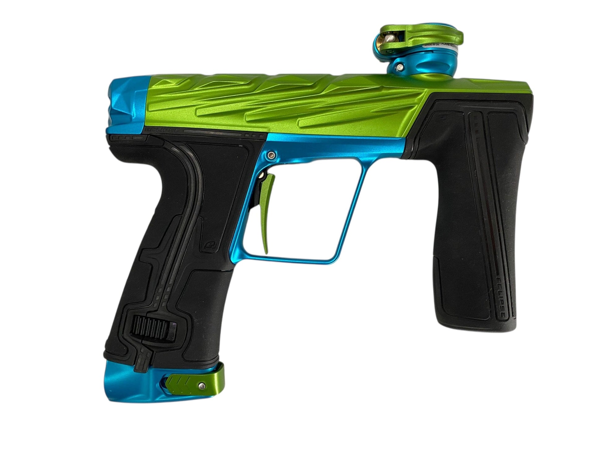 Used Infamous Planet Eclipse Geo R5 Paintball Gun Green/Teal Paintball Gun from CPXBrosPaintball Buy/Sell/Trade Paintball Markers, New Paintball Guns, Paintball Hoppers, Paintball Masks, and Hormesis Headbands