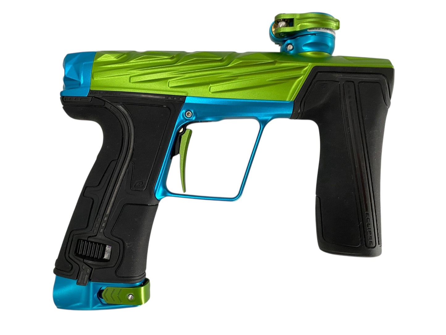 Used Infamous Planet Eclipse Geo R5 Paintball Gun Green/Teal Paintball Gun from CPXBrosPaintball Buy/Sell/Trade Paintball Markers, New Paintball Guns, Paintball Hoppers, Paintball Masks, and Hormesis Headbands