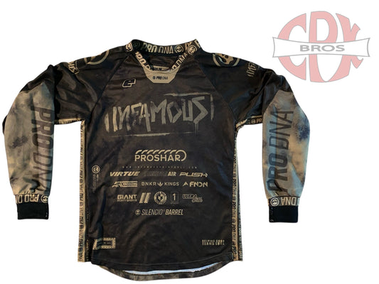 Used Infamous Pro DNA Paintball Jersey size Medium Paintball Gun from CPXBrosPaintball Buy/Sell/Trade Paintball Markers, New Paintball Guns, Paintball Hoppers, Paintball Masks, and Hormesis Headbands