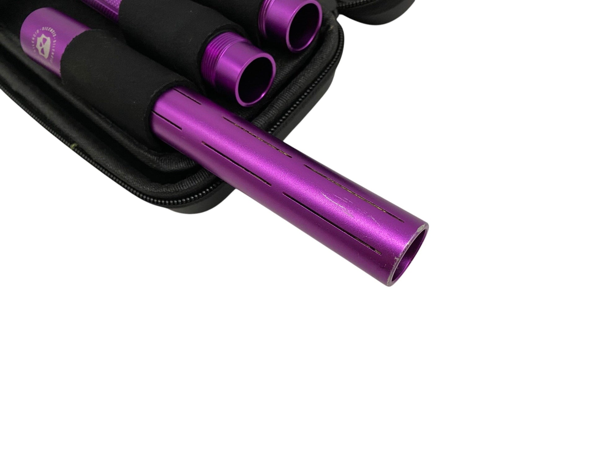 Used INFAMOUS PRO DNA SILENCIO™ BARREL KIT - DUST PURPLE - COCKER THREAD Paintball Gun from CPXBrosPaintball Buy/Sell/Trade Paintball Markers, New Paintball Guns, Paintball Hoppers, Paintball Masks, and Hormesis Headbands