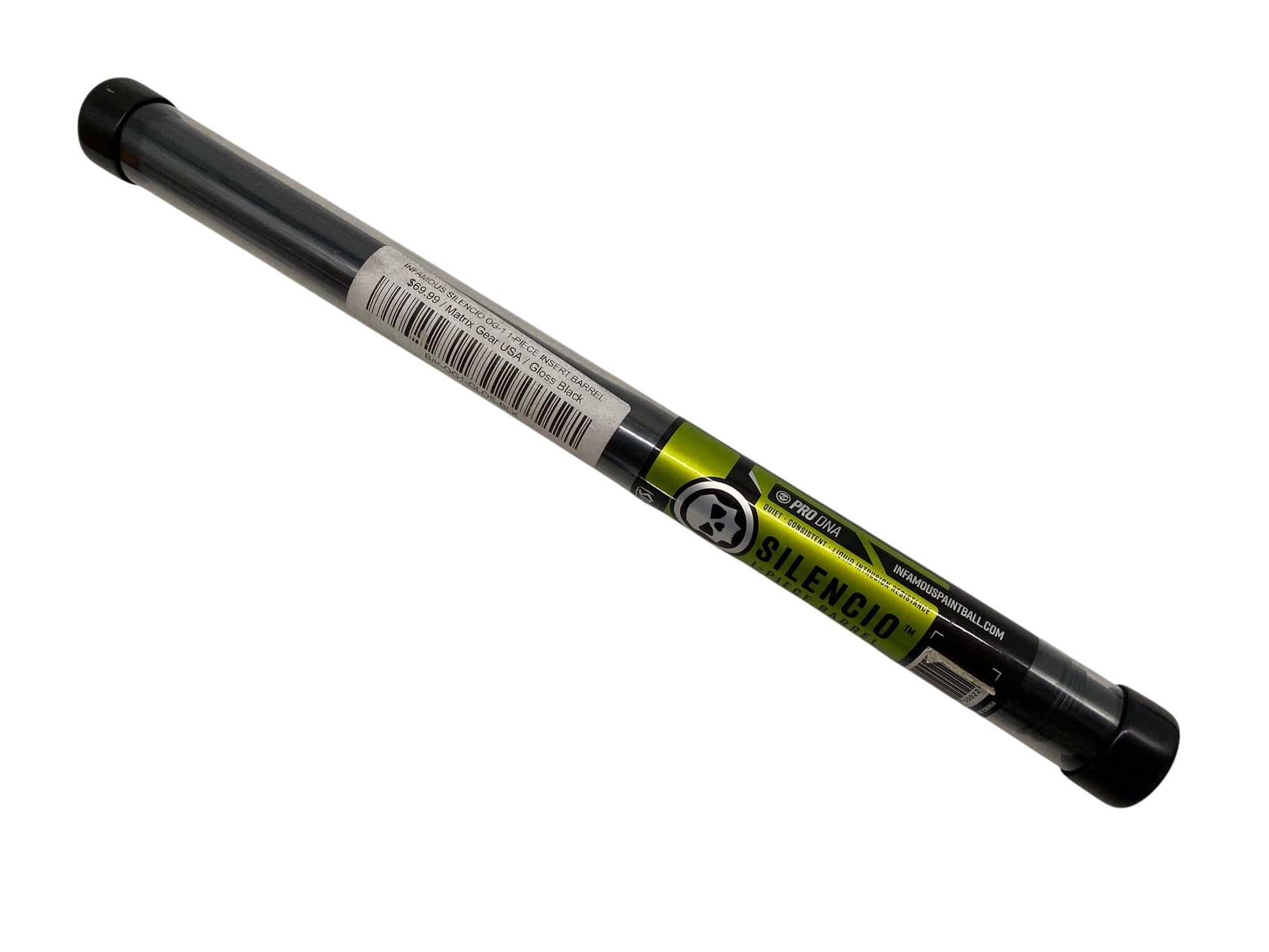 Used INFAMOUS SILENCIO OG-1 1-PIECE INSERT BARREL / Gloss Black Paintball Gun from CPXBrosPaintball Buy/Sell/Trade Paintball Markers, New Paintball Guns, Paintball Hoppers, Paintball Masks, and Hormesis Headbands
