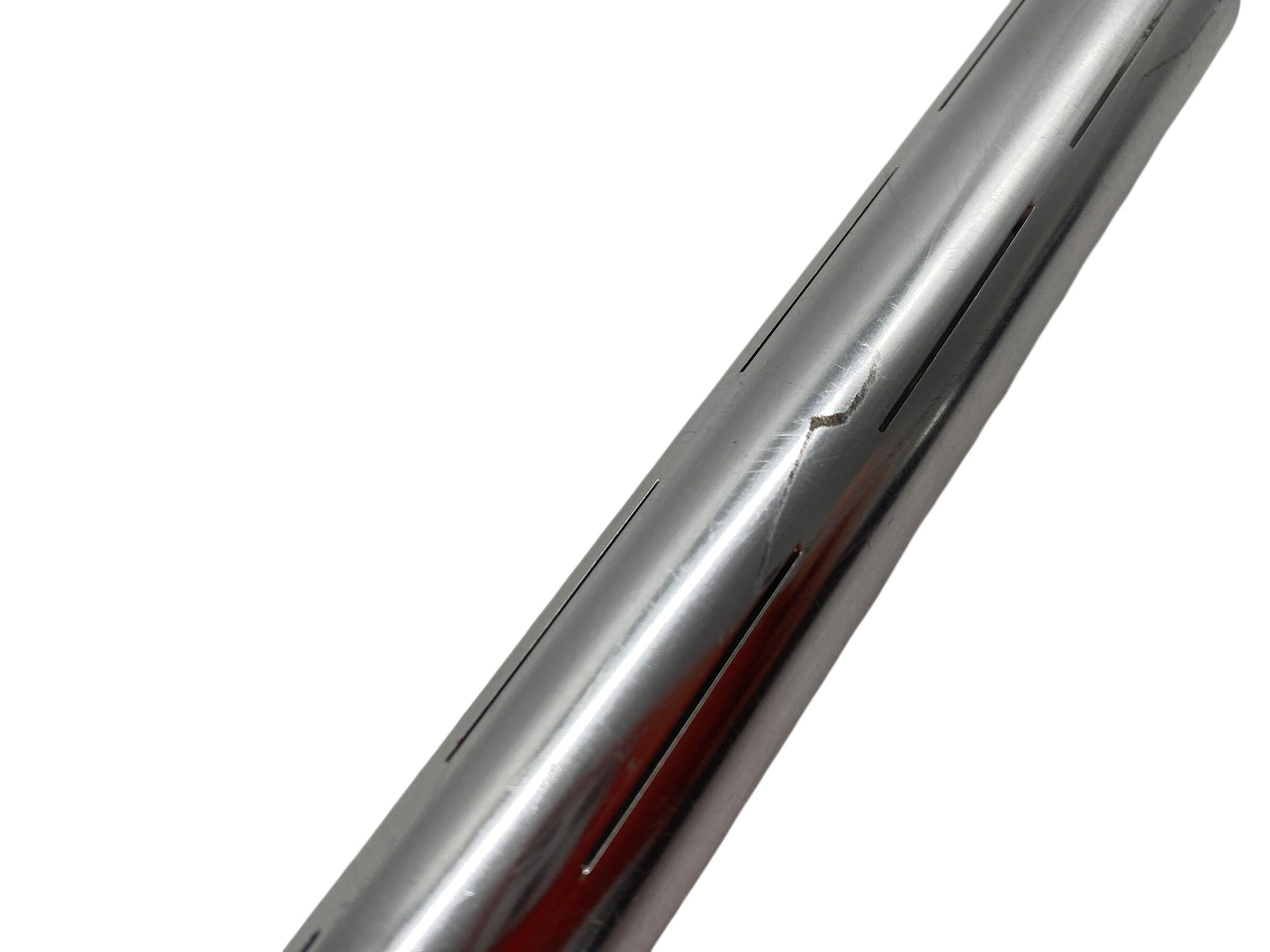 Used Infamous Silencio Shaft S63 Barrel Tip - Gloss Silver Paintball Gun from CPXBrosPaintball Buy/Sell/Trade Paintball Markers, New Paintball Guns, Paintball Hoppers, Paintball Masks, and Hormesis Headbands