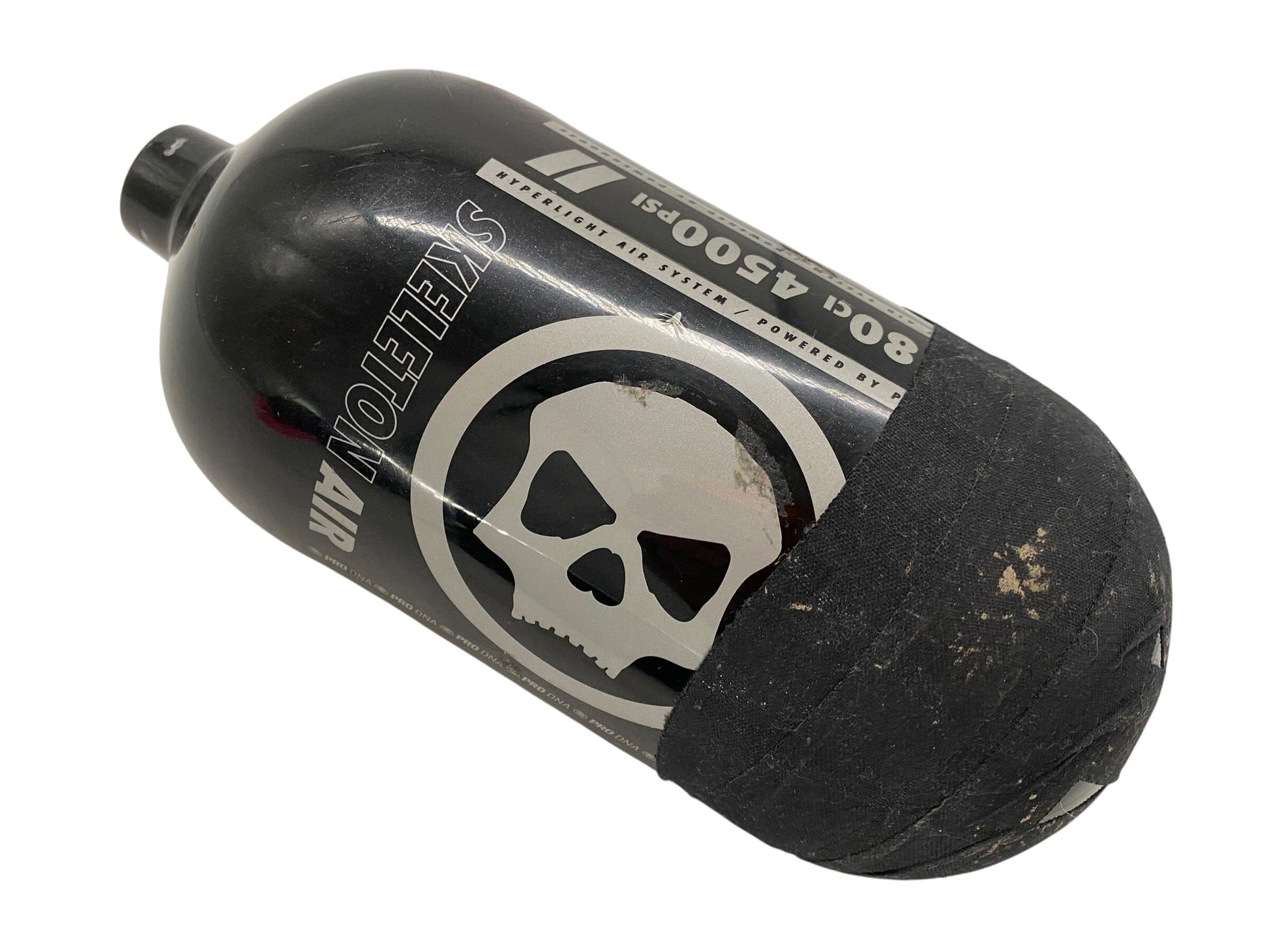 Used Infamous Skeleton Air 80/4500 Paintball Tank - Black/White Paintball Gun from CPXBrosPaintball Buy/Sell/Trade Paintball Markers, New Paintball Guns, Paintball Hoppers, Paintball Masks, and Hormesis Headbands