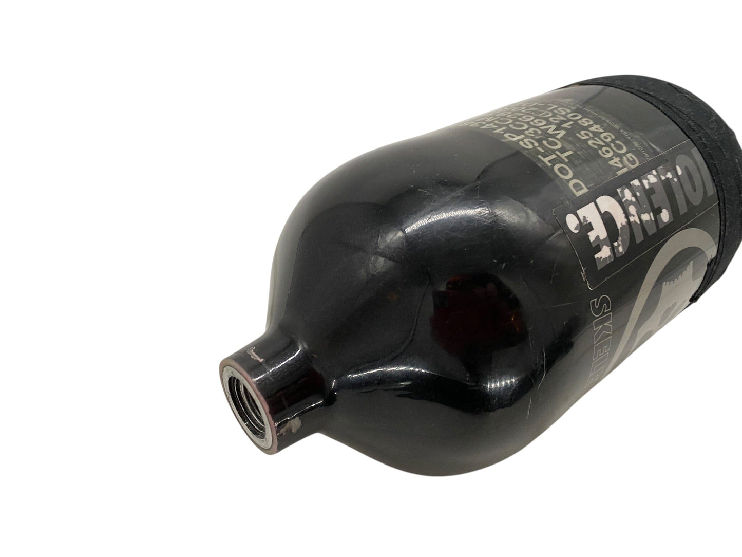 Used Infamous Skeleton Air 80/4500 Paintball Tank - Black/White Paintball Gun from CPXBrosPaintball Buy/Sell/Trade Paintball Markers, New Paintball Guns, Paintball Hoppers, Paintball Masks, and Hormesis Headbands