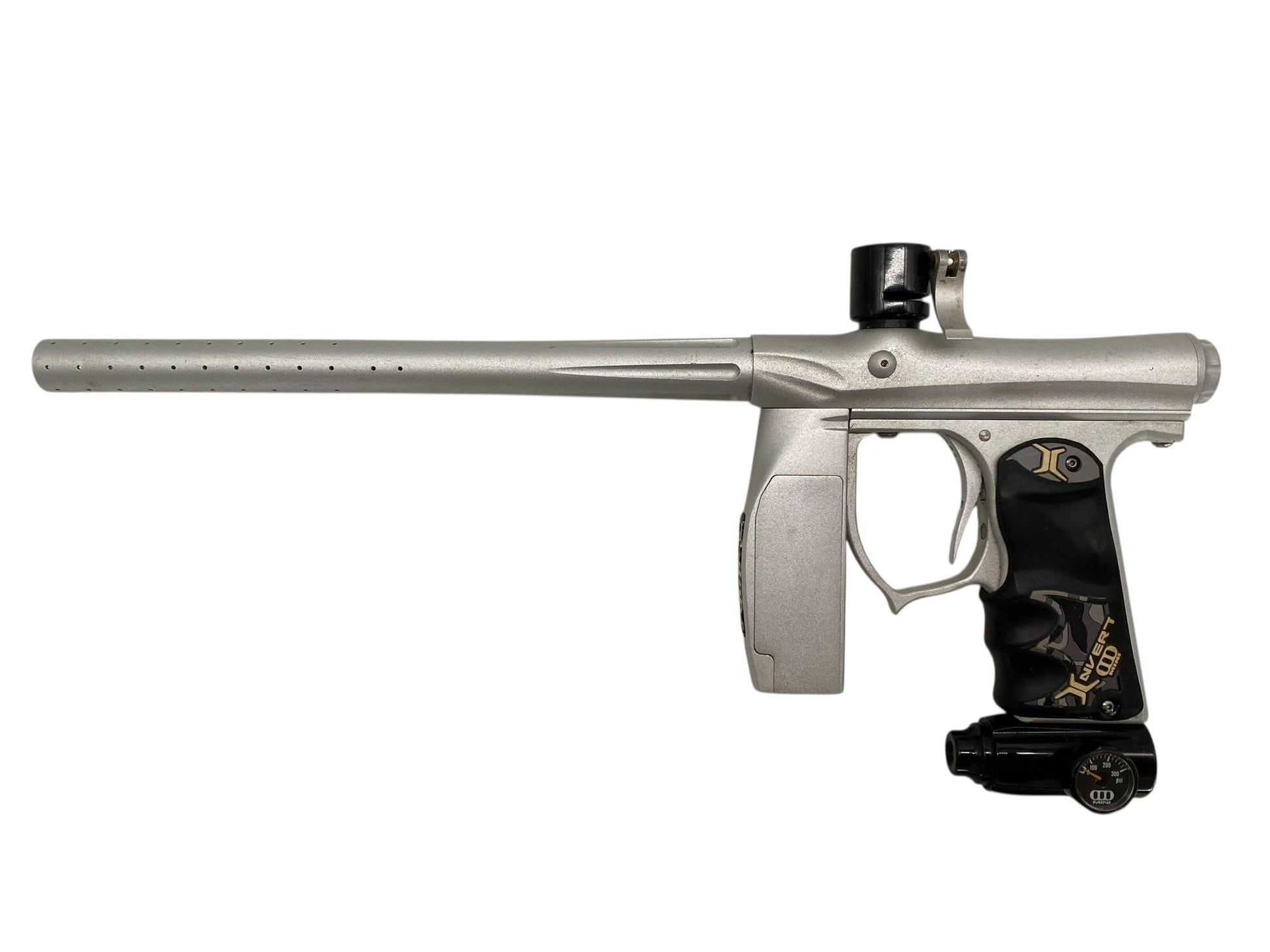 Used Invert Mini Dust Silver Paintball Gun Paintball Gun from CPXBrosPaintball Buy/Sell/Trade Paintball Markers, New Paintball Guns, Paintball Hoppers, Paintball Masks, and Hormesis Headbands
