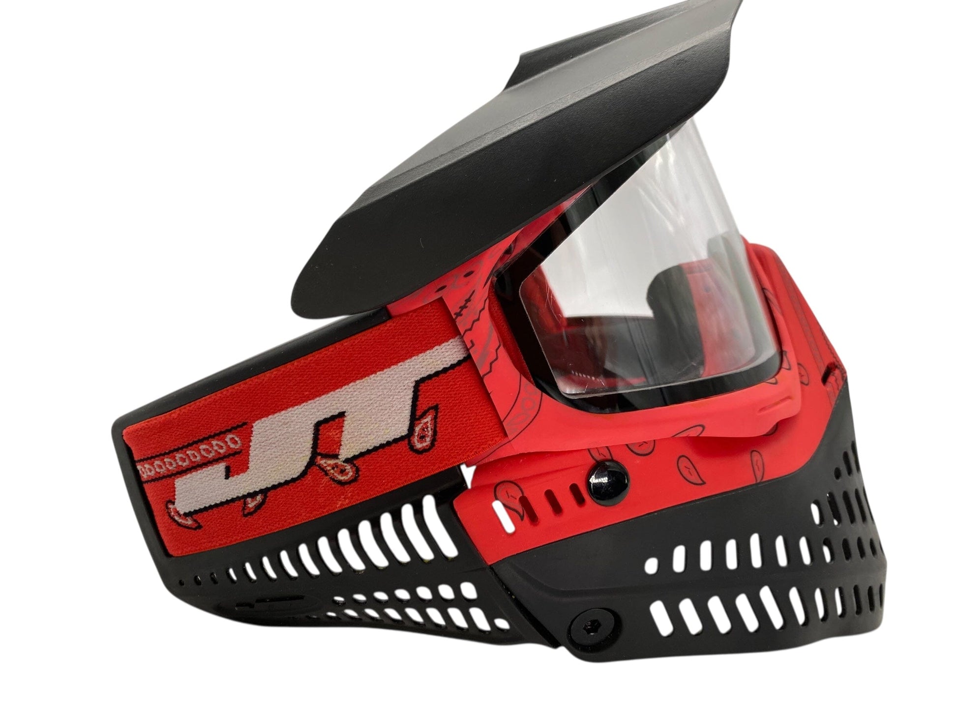 Used Jt Bandana Red Paintball Mask Paintball Gun from CPXBrosPaintball Buy/Sell/Trade Paintball Markers, New Paintball Guns, Paintball Hoppers, Paintball Masks, and Hormesis Headbands
