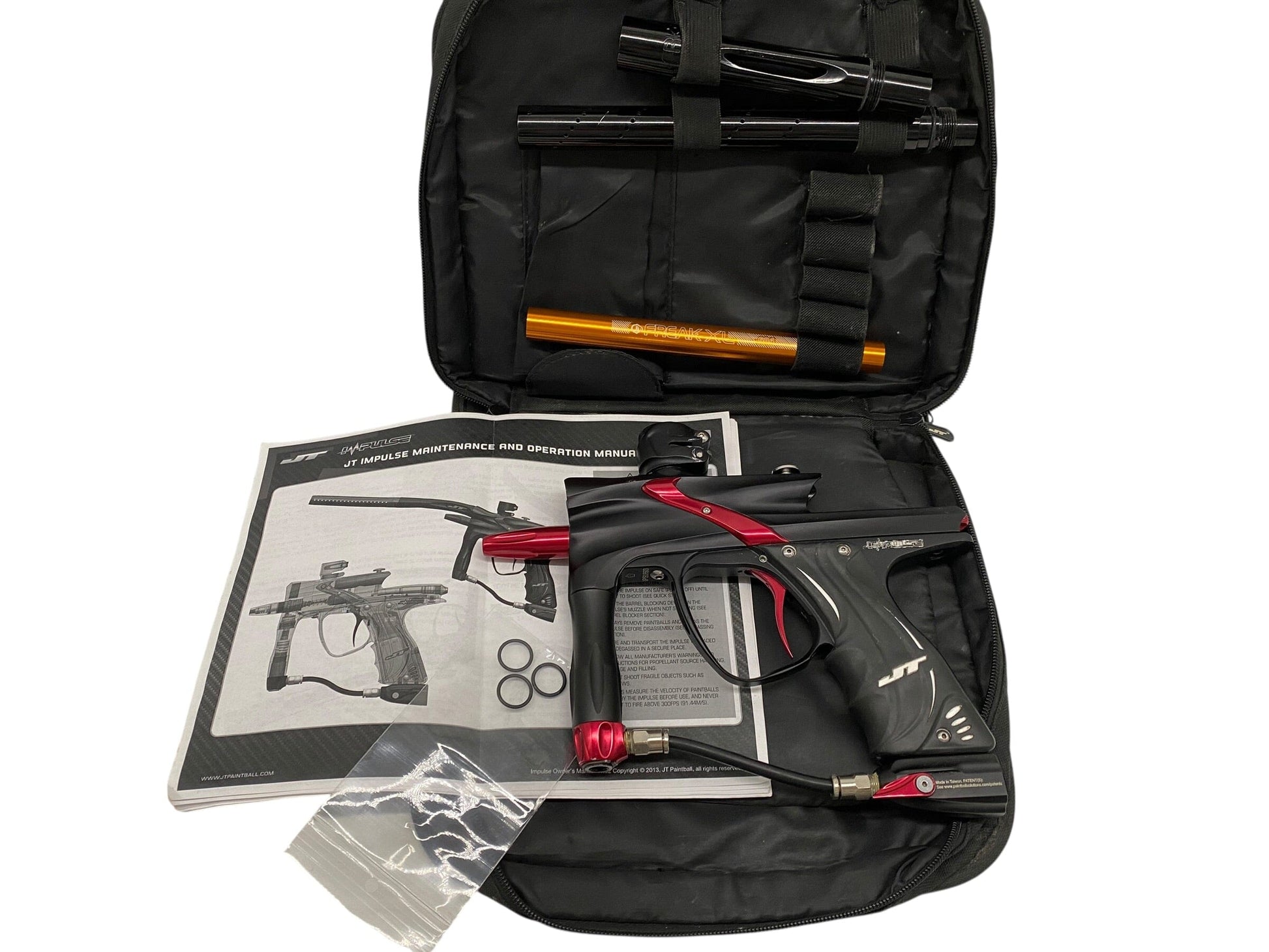 Used Jt Impulse Paintball Gun Black/Red Paintball Gun from CPXBrosPaintball Buy/Sell/Trade Paintball Markers, New Paintball Guns, Paintball Hoppers, Paintball Masks, and Hormesis Headbands