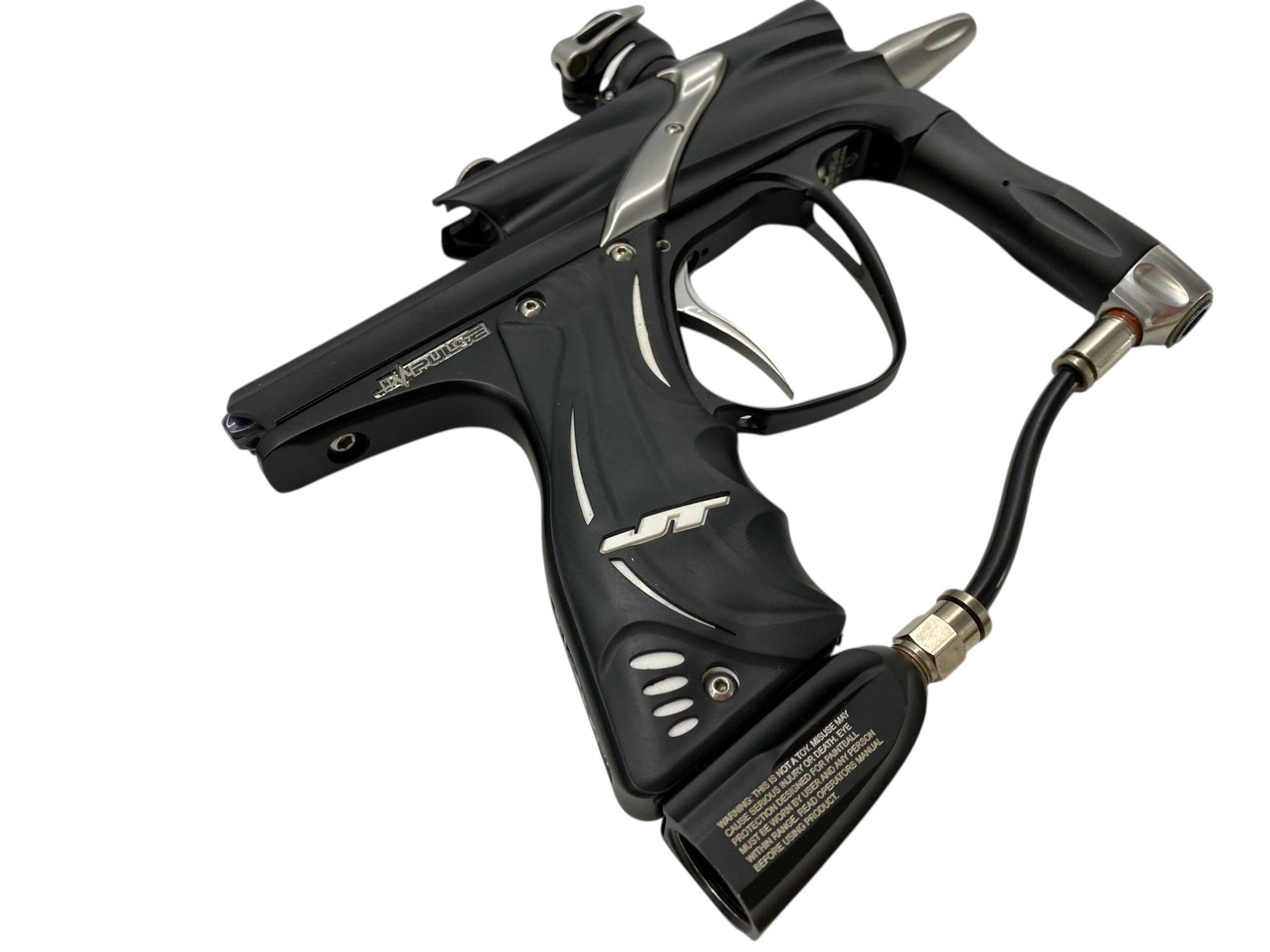 Used Jt Impulse Paintball Gun Black/Silver Paintball Gun from CPXBrosPaintball Buy/Sell/Trade Paintball Markers, New Paintball Guns, Paintball Hoppers, Paintball Masks, and Hormesis Headbands