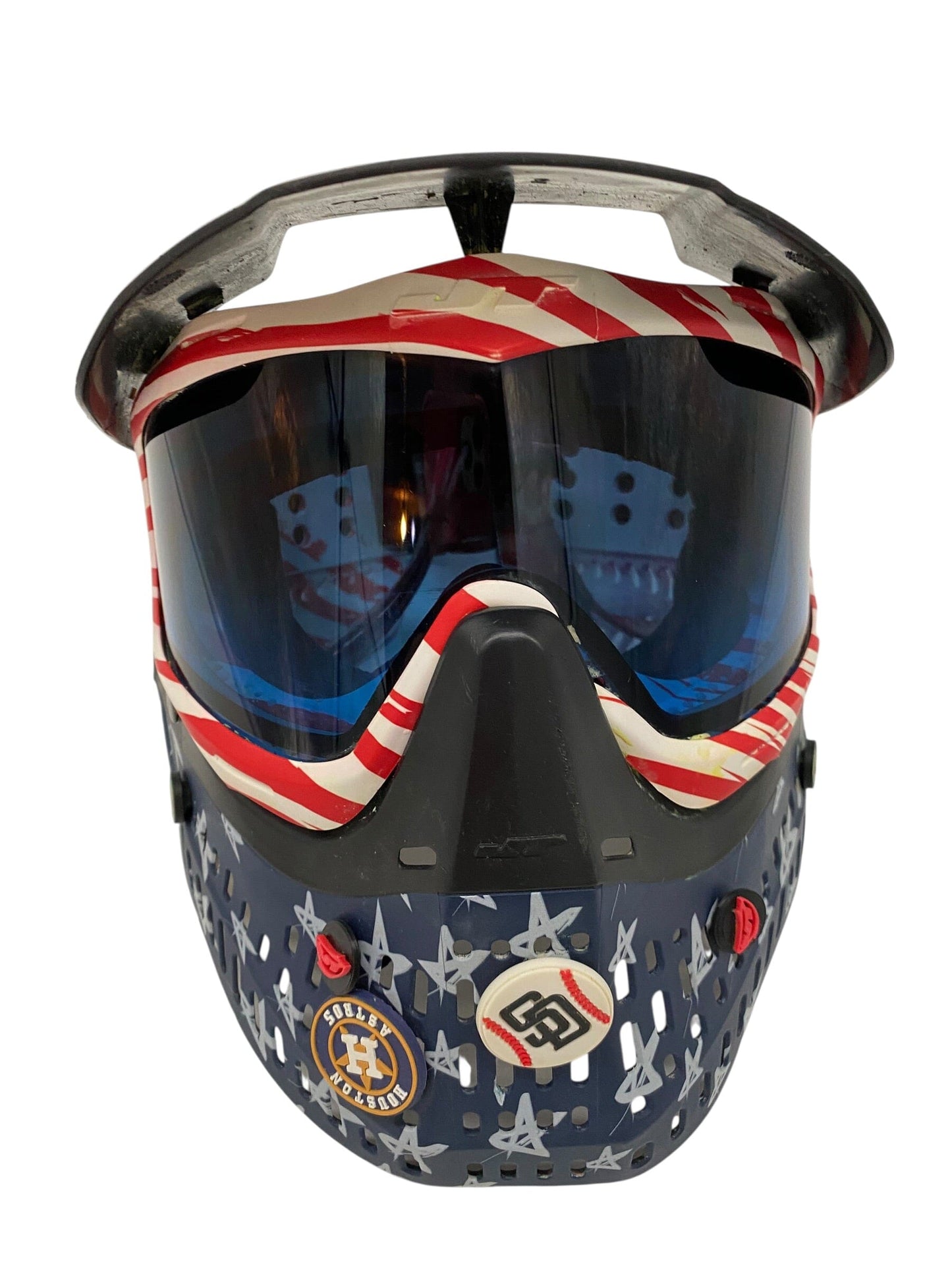 Used JT Paintball Mask Goggles LE TEAM USA PATRIOTIC Last Super Strap Paintball Gun from CPXBrosPaintball Buy/Sell/Trade Paintball Markers, New Paintball Guns, Paintball Hoppers, Paintball Masks, and Hormesis Headbands