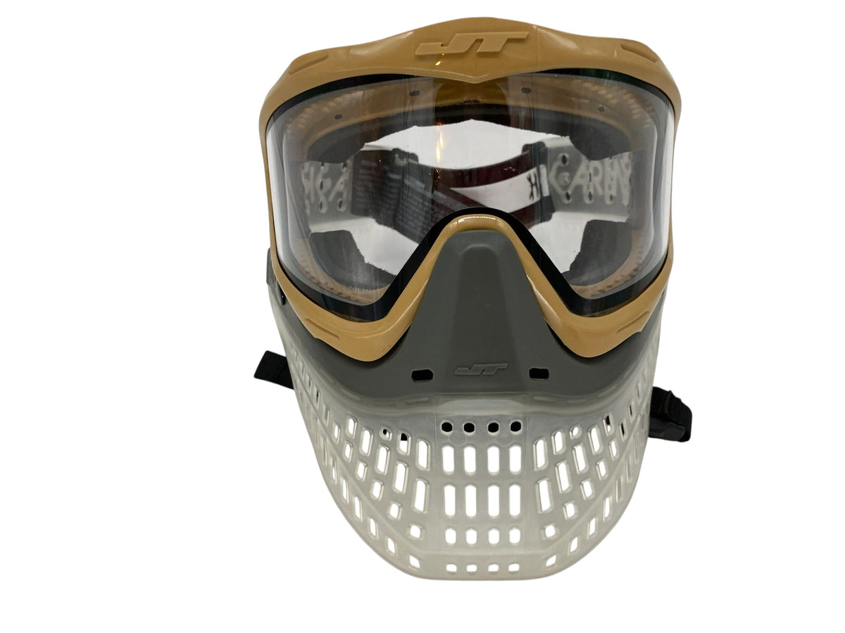 Used Jt Pro flex Paintball Mask Goggle Clear Grey Brown Paintball Gun from CPXBrosPaintball Buy/Sell/Trade Paintball Markers, New Paintball Guns, Paintball Hoppers, Paintball Masks, and Hormesis Headbands