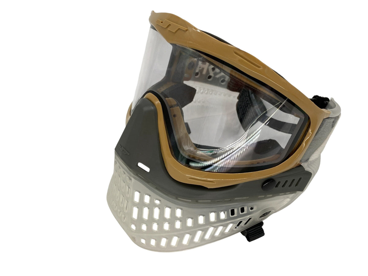 Used Jt Pro flex Paintball Mask Goggle Clear Grey Brown Paintball Gun from CPXBrosPaintball Buy/Sell/Trade Paintball Markers, New Paintball Guns, Paintball Hoppers, Paintball Masks, and Hormesis Headbands