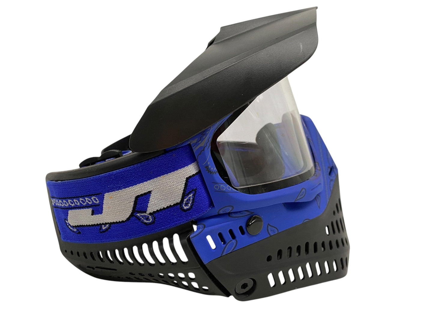 Used Jt Proflex Blue Bandana Paintball Mask Goggles Paintball Gun from CPXBrosPaintball Buy/Sell/Trade Paintball Markers, New Paintball Guns, Paintball Hoppers, Paintball Masks, and Hormesis Headbands