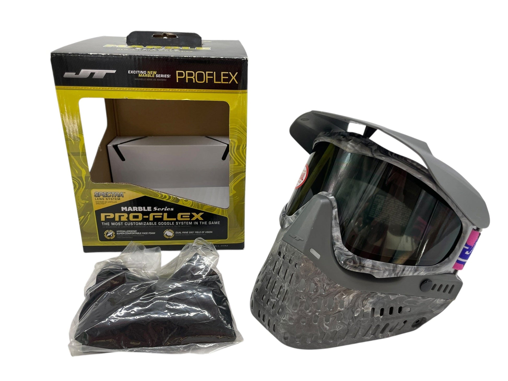 Used JT ProFlex Paintball Mask - Marble Series - Home Paintball Gun from CPXBrosPaintball Buy/Sell/Trade Paintball Markers, New Paintball Guns, Paintball Hoppers, Paintball Masks, and Hormesis Headbands