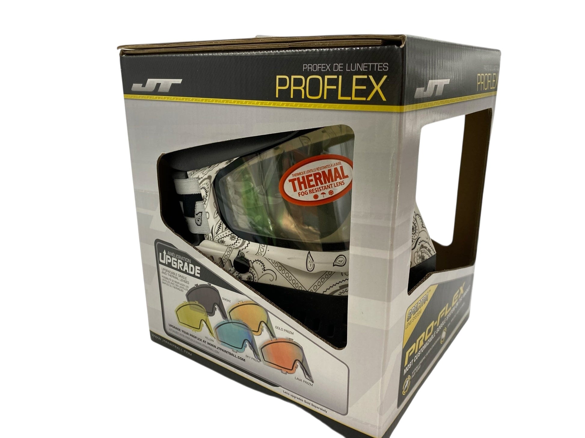 Used JT Spectra Proflex LE Goggle Bandana White w/Clear & Smoke Thermal Lens Paintball Gun from CPXBrosPaintball Buy/Sell/Trade Paintball Markers, New Paintball Guns, Paintball Hoppers, Paintball Masks, and Hormesis Headbands