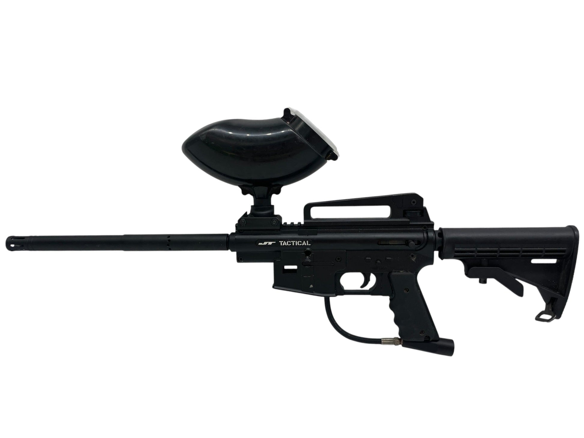 Used JT Tactical Black M4 Paintball Marker Gun Semi Auto (Tippmann Clone) Paintball Gun from CPXBrosPaintball Buy/Sell/Trade Paintball Markers, New Paintball Guns, Paintball Hoppers, Paintball Masks, and Hormesis Headbands