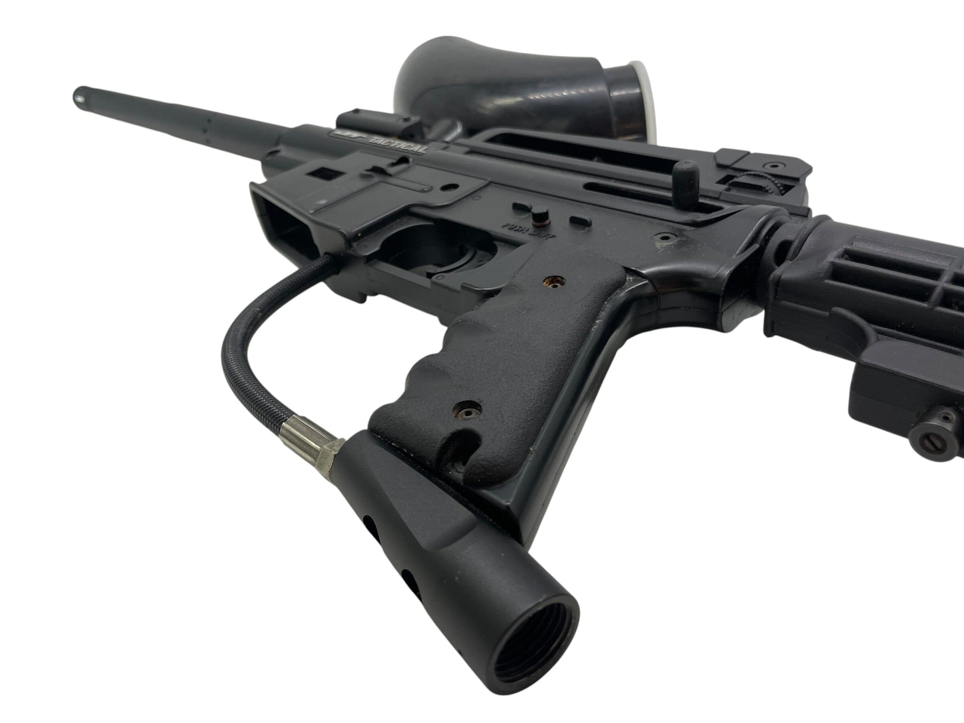 Used JT Tactical Black M4 Paintball Marker Gun Semi Auto (Tippmann Clone) Paintball Gun from CPXBrosPaintball Buy/Sell/Trade Paintball Markers, New Paintball Guns, Paintball Hoppers, Paintball Masks, and Hormesis Headbands