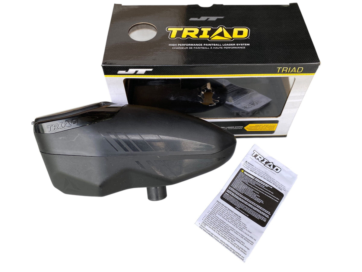 Used JT Triad Paintball Loader Hopper - Black/Black Paintball Gun from CPXBrosPaintball Buy/Sell/Trade Paintball Markers, New Paintball Guns, Paintball Hoppers, Paintball Masks, and Hormesis Headbands