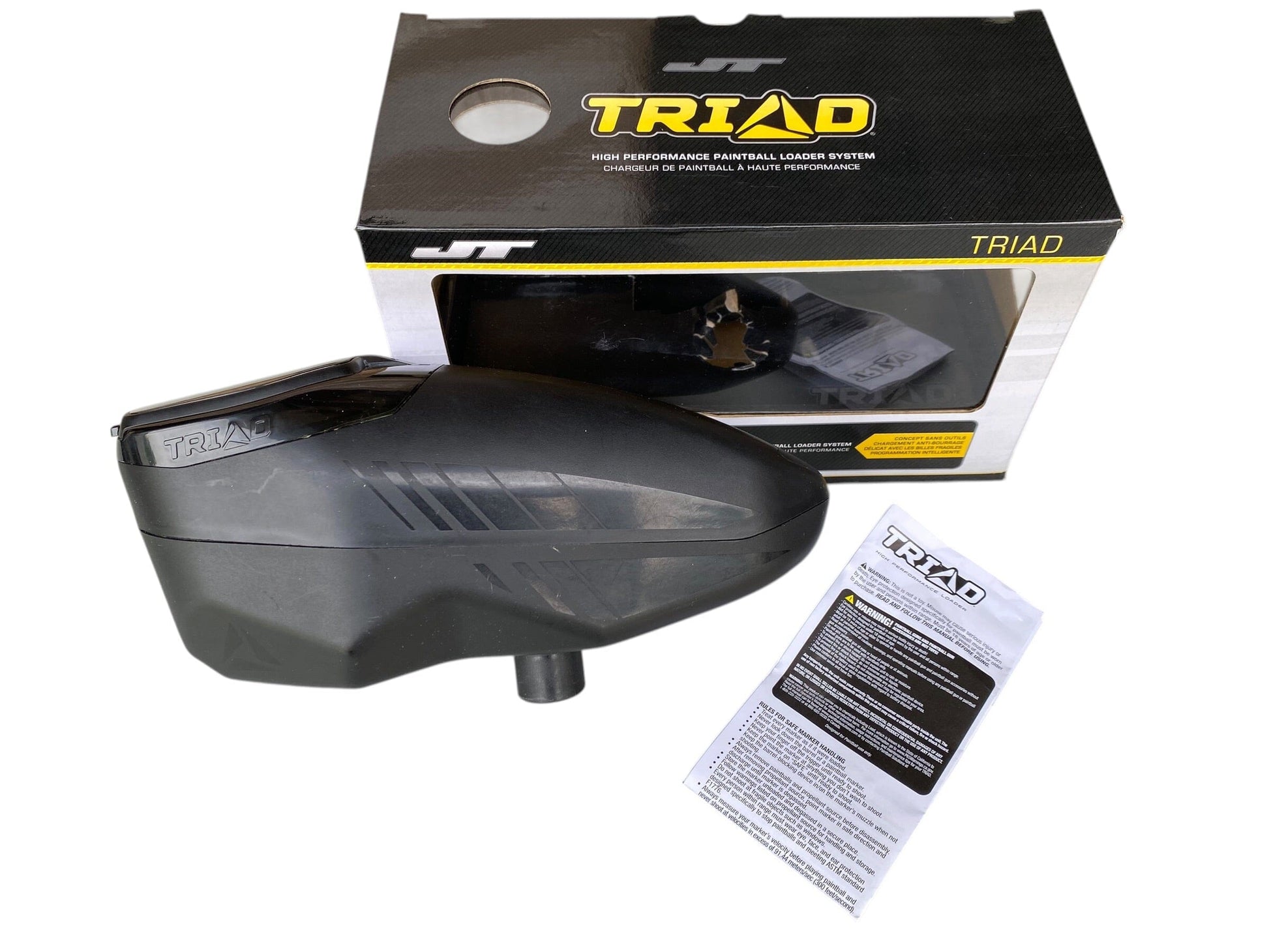 Used JT Triad Paintball Loader Hopper - Black/Black Paintball Gun from CPXBrosPaintball Buy/Sell/Trade Paintball Markers, New Paintball Guns, Paintball Hoppers, Paintball Masks, and Hormesis Headbands