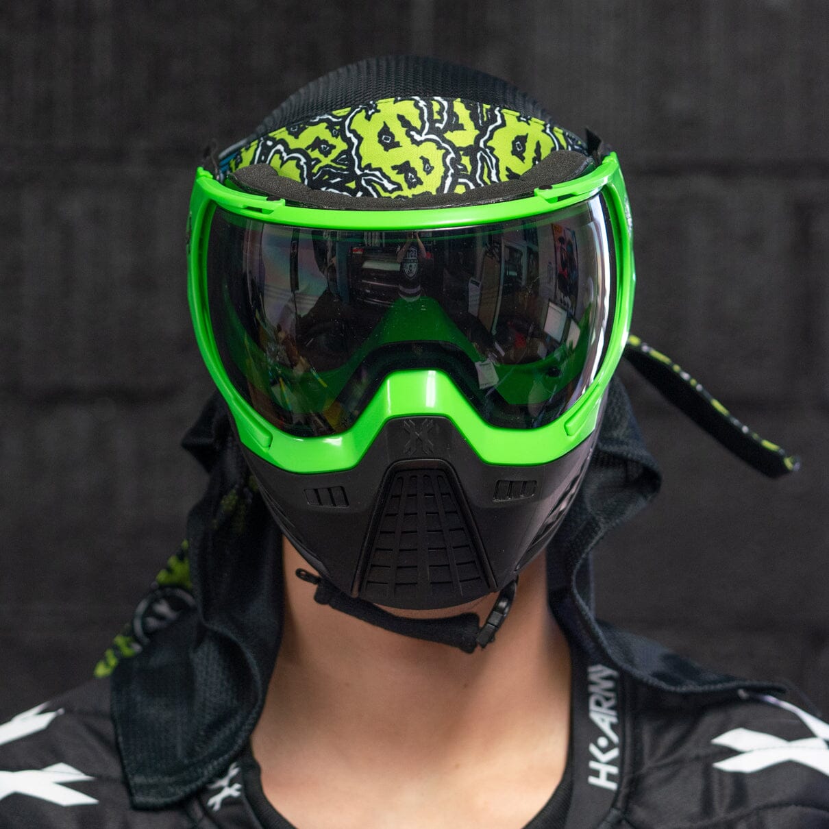 Used KLR Goggle Blackout Neon Green (Neon Green/Black) Paintball Gun from HK Army Clothing Buy/Sell/Trade Paintball Markers, New Paintball Guns, Paintball Hoppers, Paintball Masks, and Hormesis Headbands