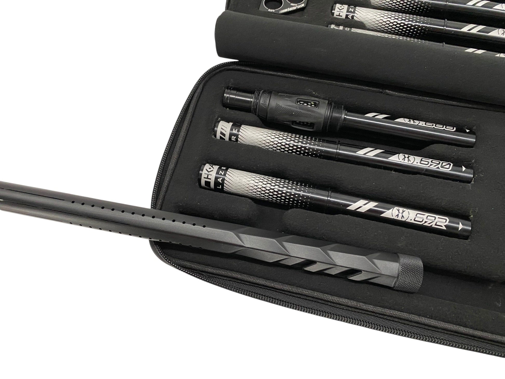 Used LAZR Elite Fossil Barrel Kit - 15" Dust Black - Black Inserts- Cocker Threads Paintball Gun from CPXBrosPaintball Buy/Sell/Trade Paintball Markers, New Paintball Guns, Paintball Hoppers, Paintball Masks, and Hormesis Headbands