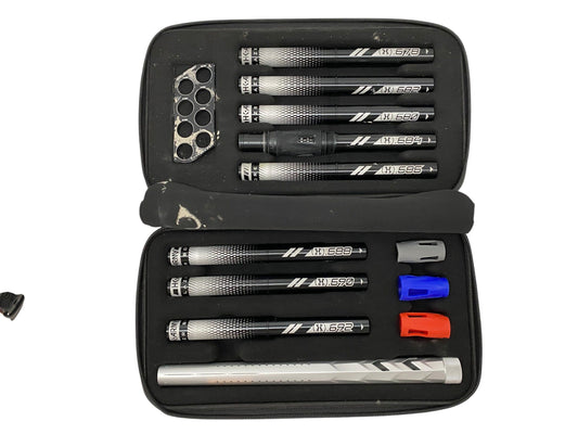 Used LAZR Elite Fossil Barrel Kit - 15" Dust Silver - Black Inserts- Cocker Threads Paintball Gun from CPXBrosPaintball Buy/Sell/Trade Paintball Markers, New Paintball Guns, Paintball Hoppers, Paintball Masks, and Hormesis Headbands