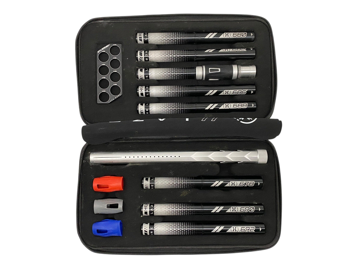 Used LAZR Elite Fossil Barrel Kit - 15" Dust Silver - Black Inserts - Cocker Threads Paintball Gun from CPXBrosPaintball Buy/Sell/Trade Paintball Markers, New Paintball Guns, Paintball Hoppers, Paintball Masks, and Hormesis Headbands