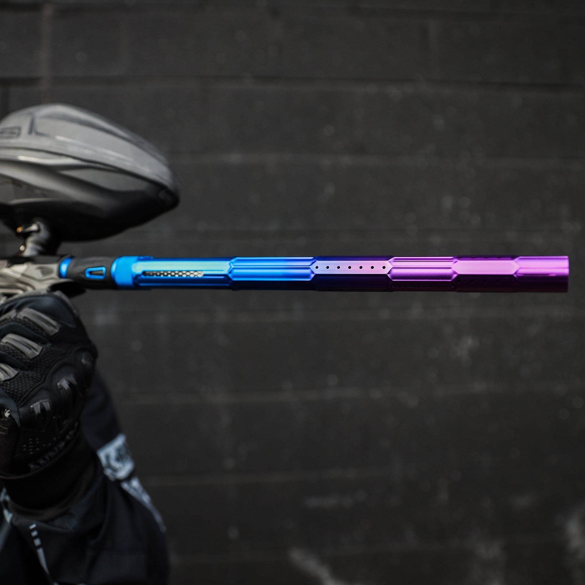 Used LAZR Elite Fractal Barrel Kit - 15" Blue/Purple Colored Inserts - Cocker Threads Paintball Gun from HK Army Clothing Buy/Sell/Trade Paintball Markers, New Paintball Guns, Paintball Hoppers, Paintball Masks, and Hormesis Headbands