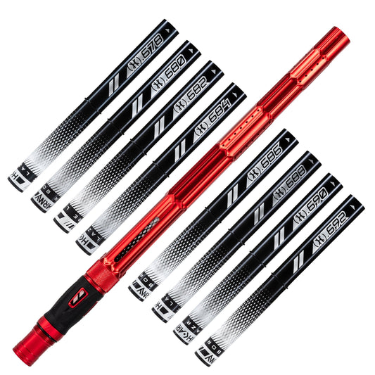Used LAZR Elite Fractal Barrel Kit - 15" Dust Red/Black Inserts - Cocker Threads Paintball Gun from HK Army Clothing Buy/Sell/Trade Paintball Markers, New Paintball Guns, Paintball Hoppers, Paintball Masks, and Hormesis Headbands
