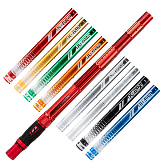 Used LAZR Elite Fractal Barrel Kit - 15" Dust Red/Colored Inserts - Cocker Threads Paintball Gun from HK Army Clothing Buy/Sell/Trade Paintball Markers, New Paintball Guns, Paintball Hoppers, Paintball Masks, and Hormesis Headbands
