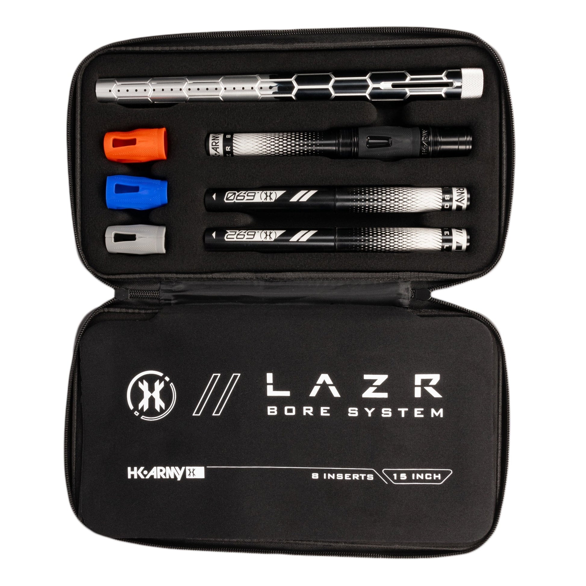Used LAZR Elite Nexus Barrel Kit - 15" Black/Silver Fade - Black Inserts - Cocker Threads Paintball Gun from HK Army Clothing Buy/Sell/Trade Paintball Markers, New Paintball Guns, Paintball Hoppers, Paintball Masks, and Hormesis Headbands