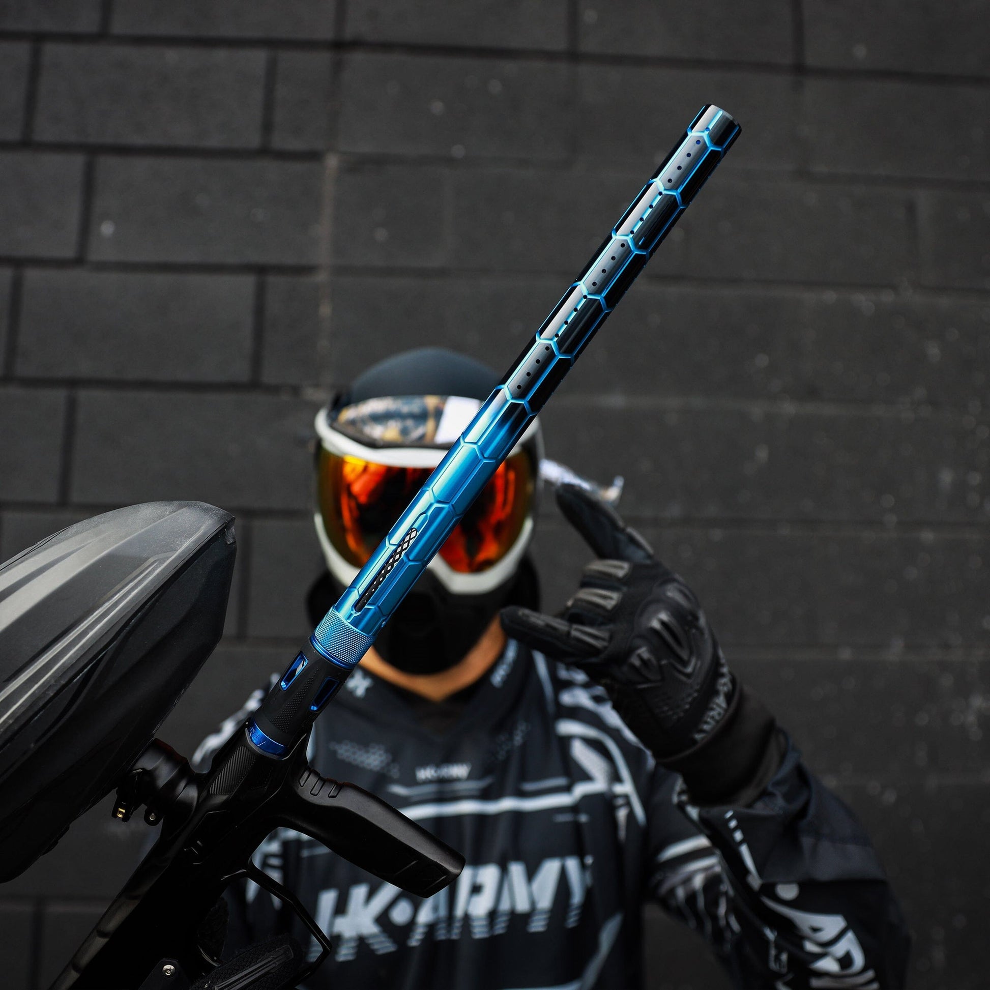 Used LAZR Elite Nexus Barrel Kit - 15" Blue/Black Colored Inserts - Cocker Threads Paintball Gun from HK Army Clothing Buy/Sell/Trade Paintball Markers, New Paintball Guns, Paintball Hoppers, Paintball Masks, and Hormesis Headbands