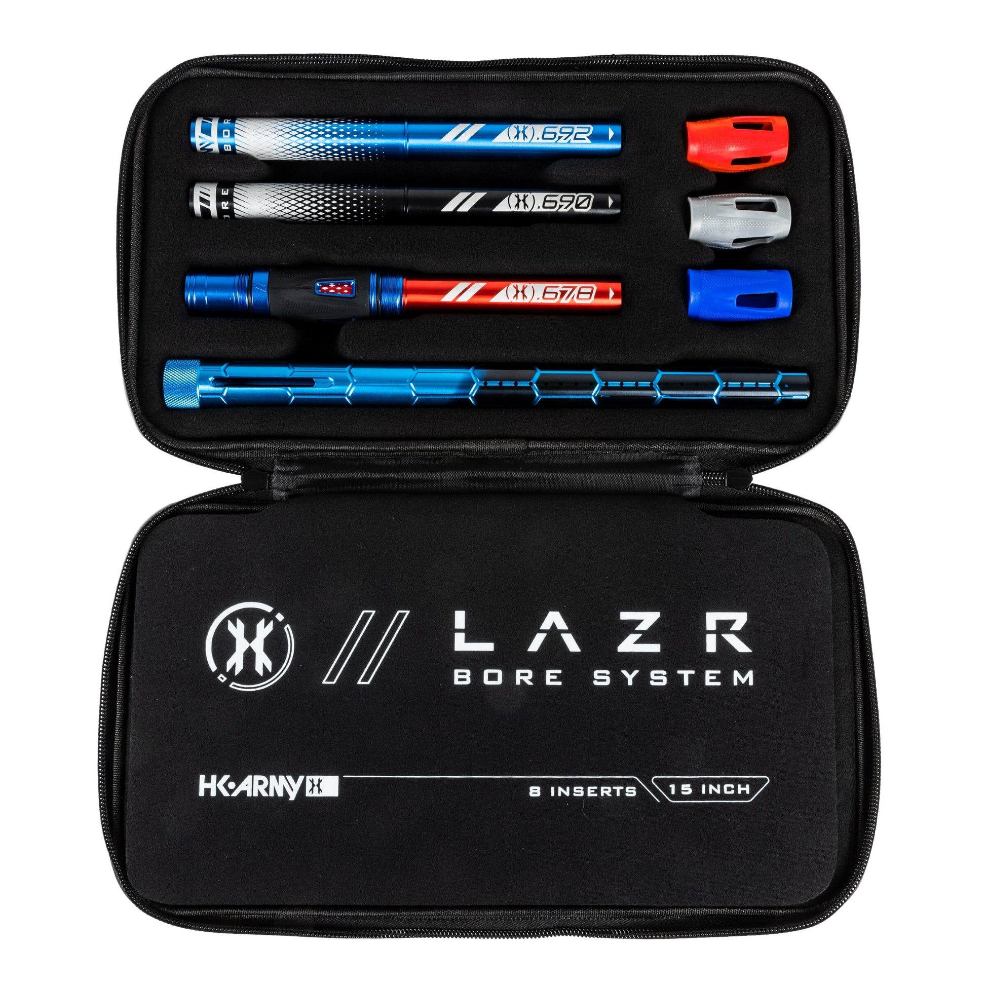 Used LAZR Elite Nexus Barrel Kit - 15" Blue/Black Colored Inserts - Cocker Threads Paintball Gun from HK Army Clothing Buy/Sell/Trade Paintball Markers, New Paintball Guns, Paintball Hoppers, Paintball Masks, and Hormesis Headbands