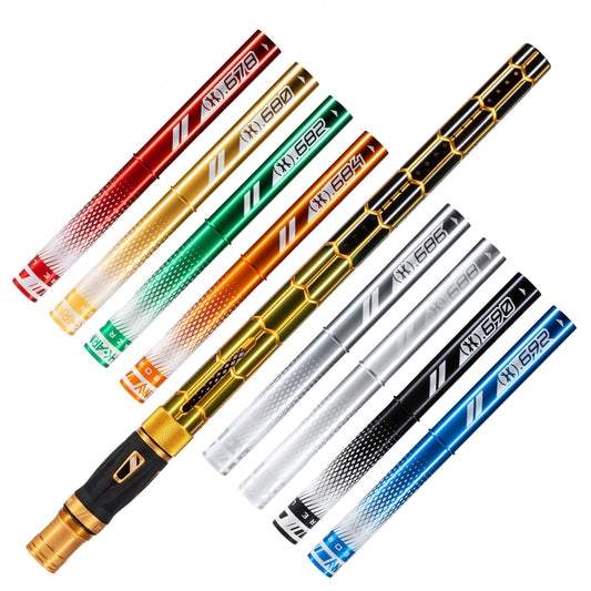 Used LAZR Elite Nexus Barrel Kit - 15" Gold/Black Colored Inserts - Cocker Threads Paintball Gun from HK Army Clothing Buy/Sell/Trade Paintball Markers, New Paintball Guns, Paintball Hoppers, Paintball Masks, and Hormesis Headbands