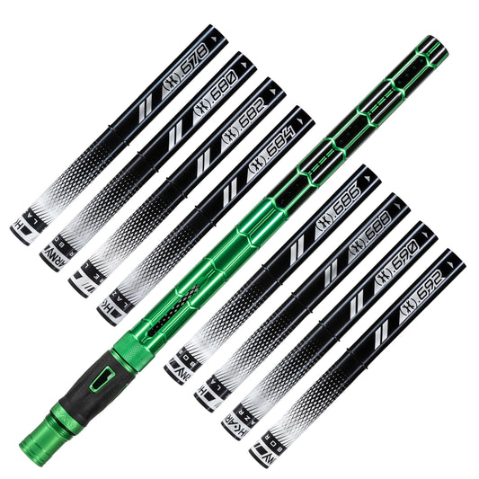 Used LAZR Elite Nexus Barrel Kit - 15" Green/Black Black Inserts - Cocker Threads Paintball Gun from HK Army Clothing Buy/Sell/Trade Paintball Markers, New Paintball Guns, Paintball Hoppers, Paintball Masks, and Hormesis Headbands