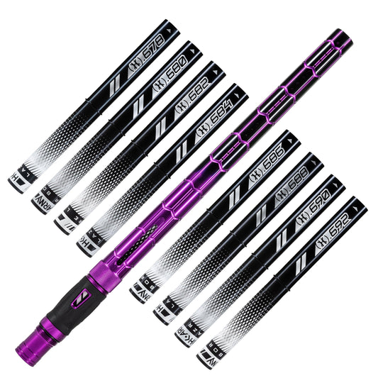 Used LAZR Elite Nexus Barrel Kit - 15" Purple/Black Black Inserts - Cocker Threads Paintball Gun from HK Army Clothing Buy/Sell/Trade Paintball Markers, New Paintball Guns, Paintball Hoppers, Paintball Masks, and Hormesis Headbands