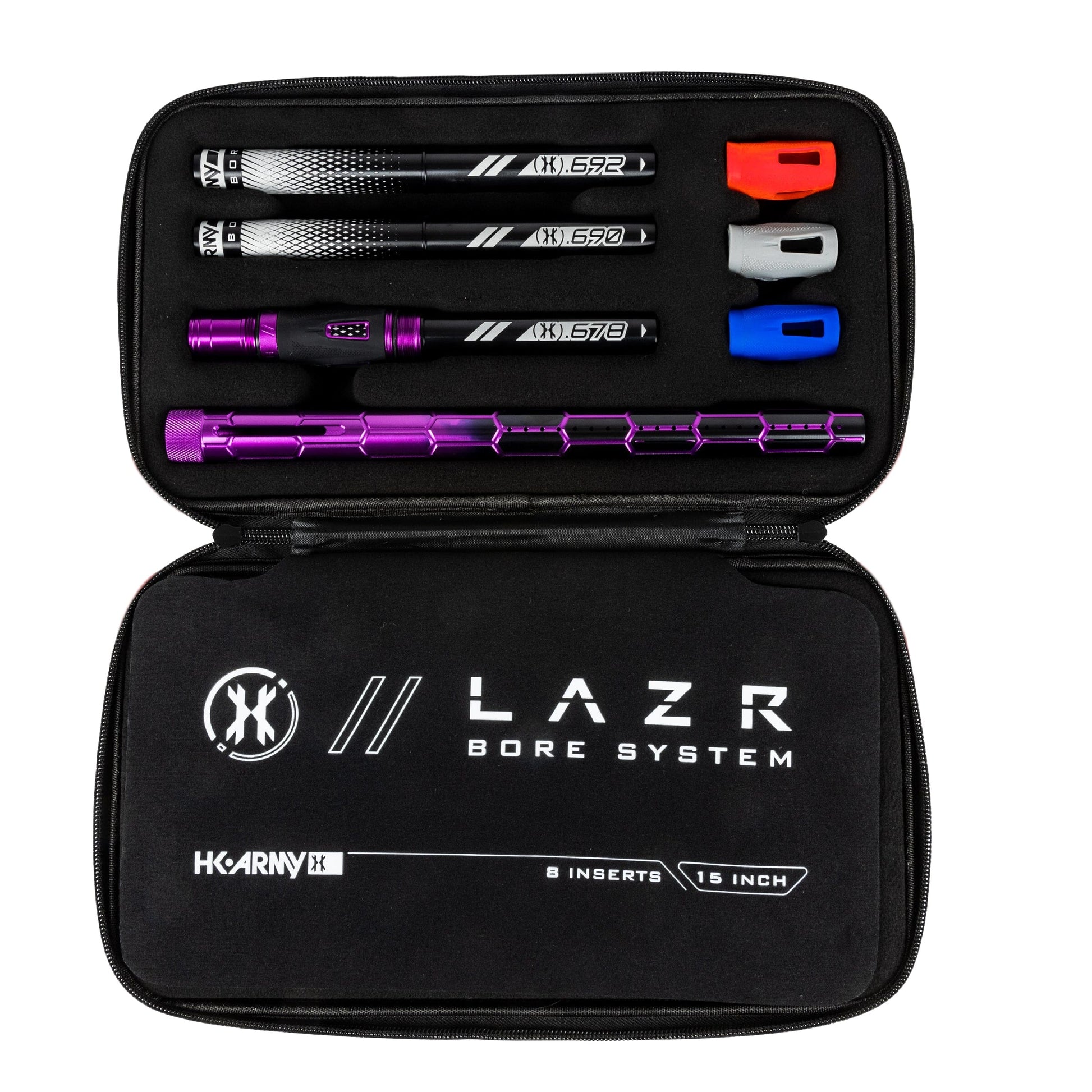 Used LAZR Elite Nexus Barrel Kit - 15" Purple/Black Black Inserts - Cocker Threads Paintball Gun from HK Army Clothing Buy/Sell/Trade Paintball Markers, New Paintball Guns, Paintball Hoppers, Paintball Masks, and Hormesis Headbands