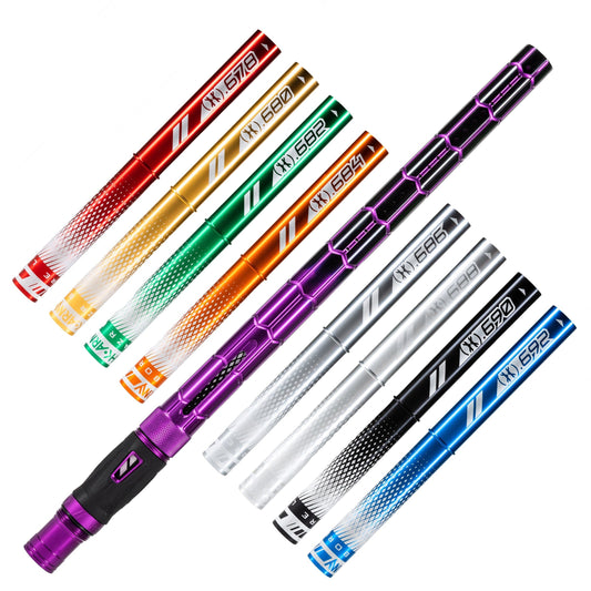 Used LAZR Elite Nexus Barrel Kit - 15" Purple/Black Colored Inserts - Cocker Threads Paintball Gun from HK Army Clothing Buy/Sell/Trade Paintball Markers, New Paintball Guns, Paintball Hoppers, Paintball Masks, and Hormesis Headbands
