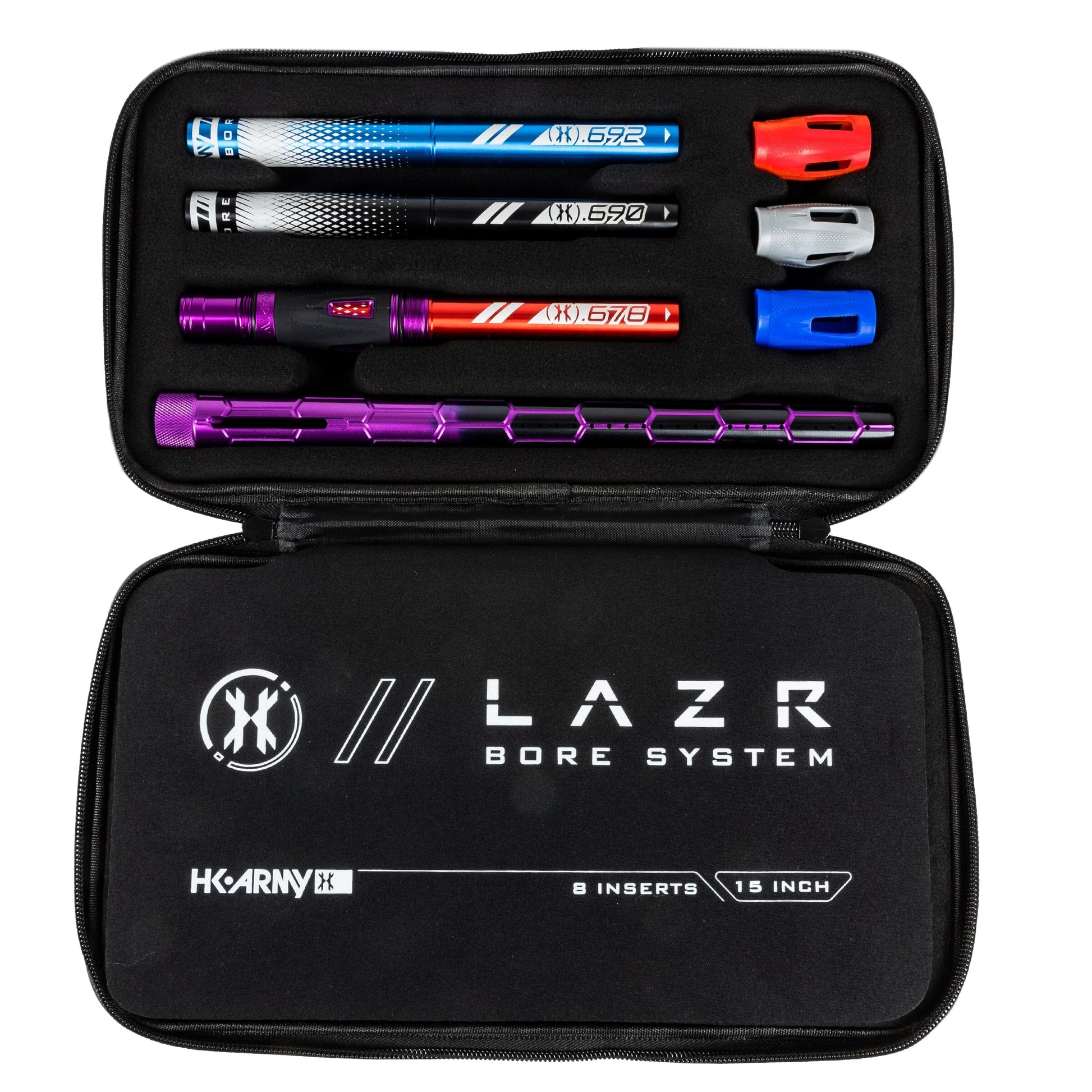 Used LAZR Elite Nexus Barrel Kit - 15" Purple/Black Colored Inserts - Cocker Threads Paintball Gun from HK Army Clothing Buy/Sell/Trade Paintball Markers, New Paintball Guns, Paintball Hoppers, Paintball Masks, and Hormesis Headbands