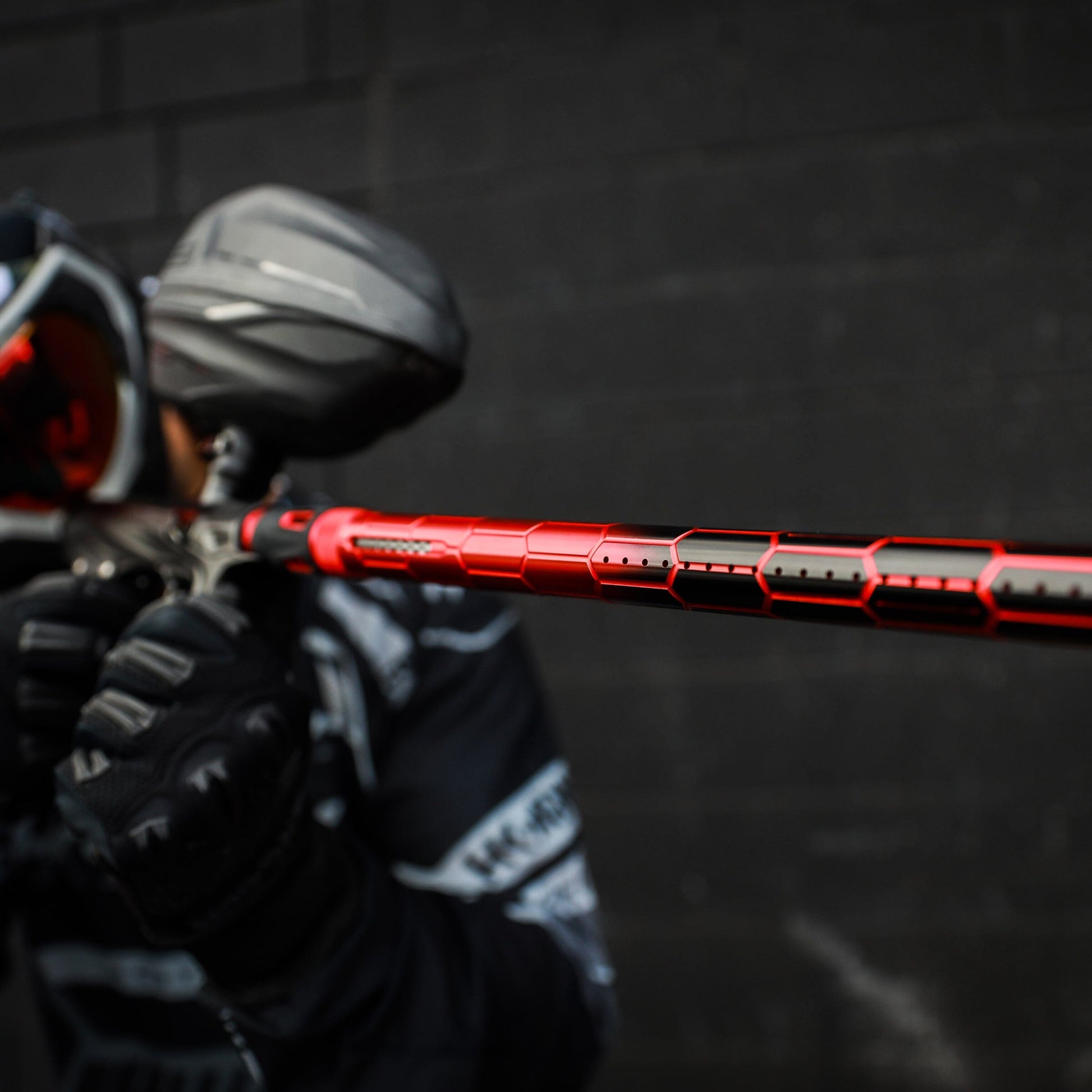 Used LAZR Elite Nexus Barrel Kit - 15" Red/Black Colored Inserts - Cocker Threads Paintball Gun from HK Army Clothing Buy/Sell/Trade Paintball Markers, New Paintball Guns, Paintball Hoppers, Paintball Masks, and Hormesis Headbands