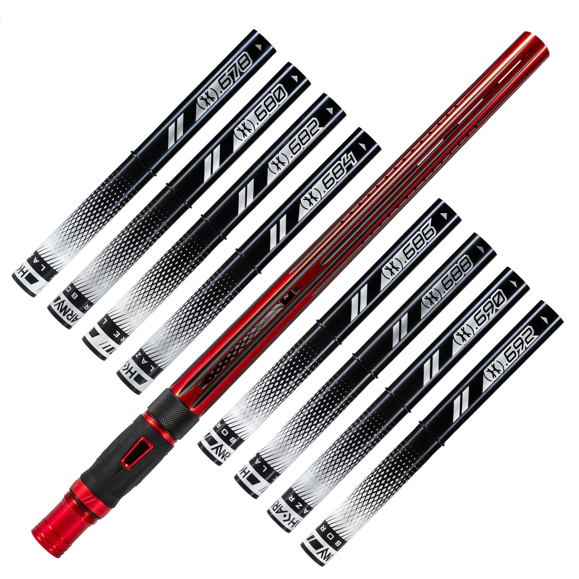 Used LAZR Elite Nova Barrel Kit - 15" Red/Black - Black Inserts - Cocker Threads Paintball Gun from HK Army Clothing Buy/Sell/Trade Paintball Markers, New Paintball Guns, Paintball Hoppers, Paintball Masks, and Hormesis Headbands