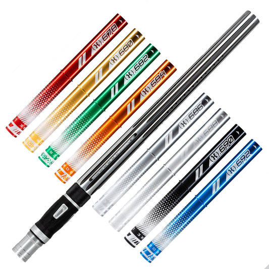 Used LAZR Elite Nova Barrel Kit - 15" Silver/Black - Colored Inserts - Cocker Threads Paintball Gun from HK Army Clothing Buy/Sell/Trade Paintball Markers, New Paintball Guns, Paintball Hoppers, Paintball Masks, and Hormesis Headbands
