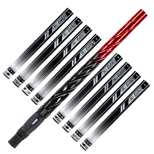 Used LAZR Elite Orbit Barrel Kit - 15" Black/Red Fade - Black Inserts - Cocker Threads Paintball Gun from HK Army Clothing Buy/Sell/Trade Paintball Markers, New Paintball Guns, Paintball Hoppers, Paintball Masks, and Hormesis Headbands