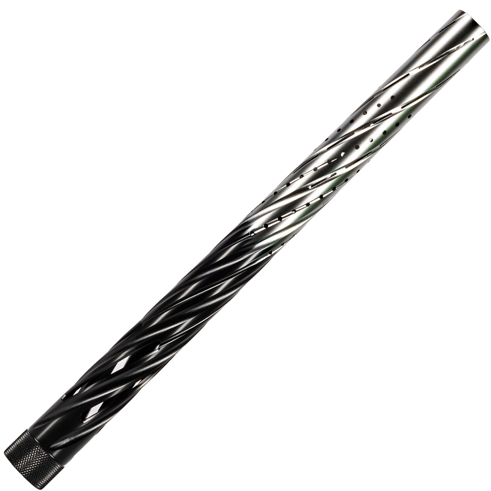 Used LAZR Elite Orbit Barrel Kit - 15" Black/Silver Fade - Colored Inserts - Cocker Threads Paintball Gun from HK Army Clothing Buy/Sell/Trade Paintball Markers, New Paintball Guns, Paintball Hoppers, Paintball Masks, and Hormesis Headbands