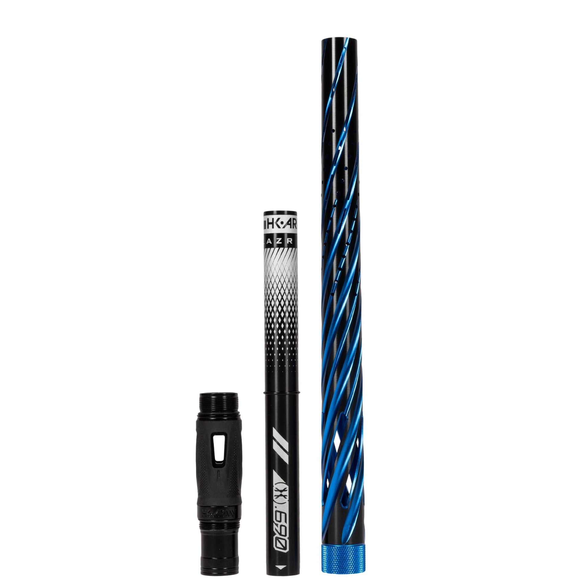 Used LAZR Elite Orbit Barrel Kit - 15" Dust Blue/Black - Black Inserts - Cocker Threads Paintball Gun from HK Army Clothing Buy/Sell/Trade Paintball Markers, New Paintball Guns, Paintball Hoppers, Paintball Masks, and Hormesis Headbands