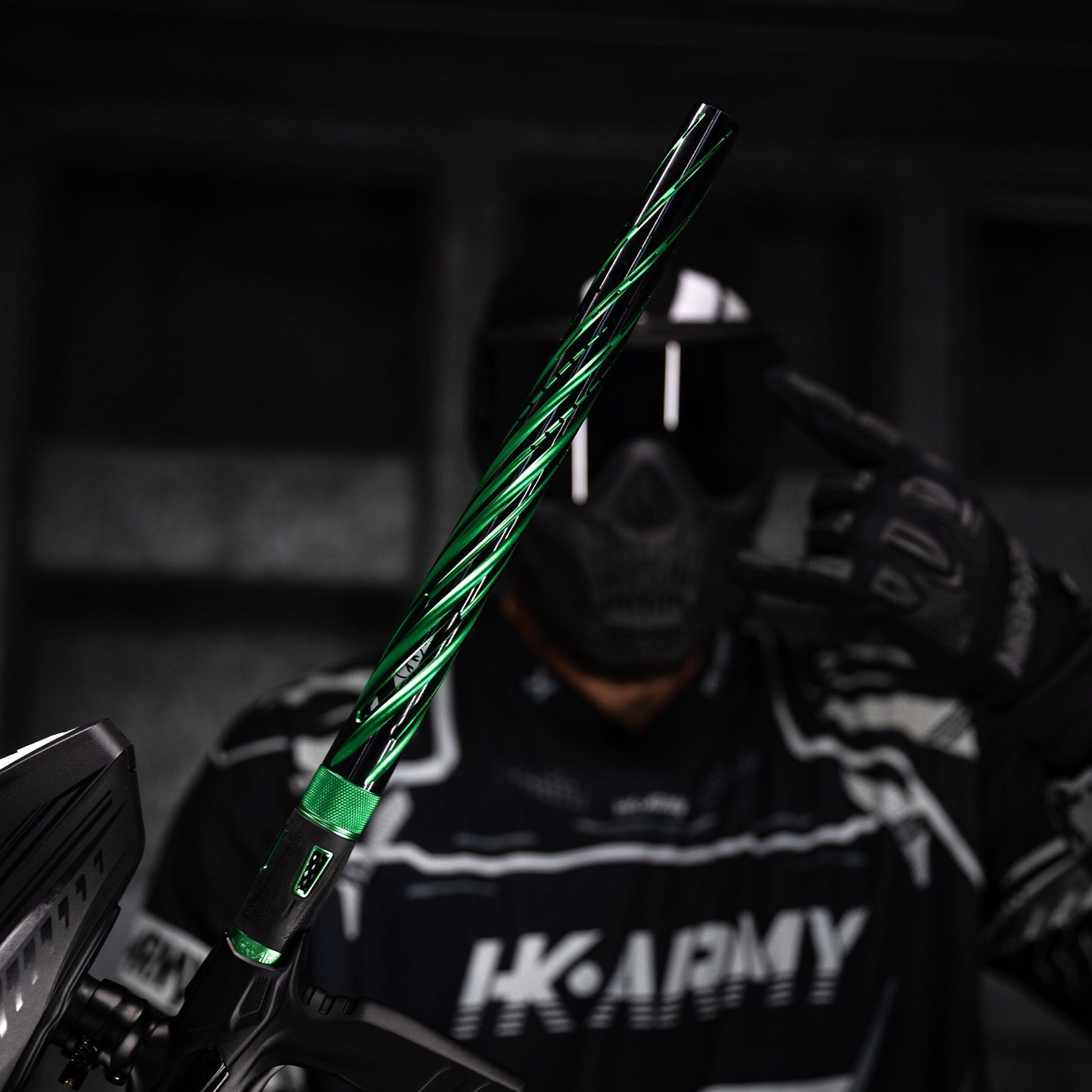 Used LAZR Elite Orbit Barrel Kit - 15" Dust Green/Black Inserts - Cocker Threads Paintball Gun from HK Army Clothing Buy/Sell/Trade Paintball Markers, New Paintball Guns, Paintball Hoppers, Paintball Masks, and Hormesis Headbands