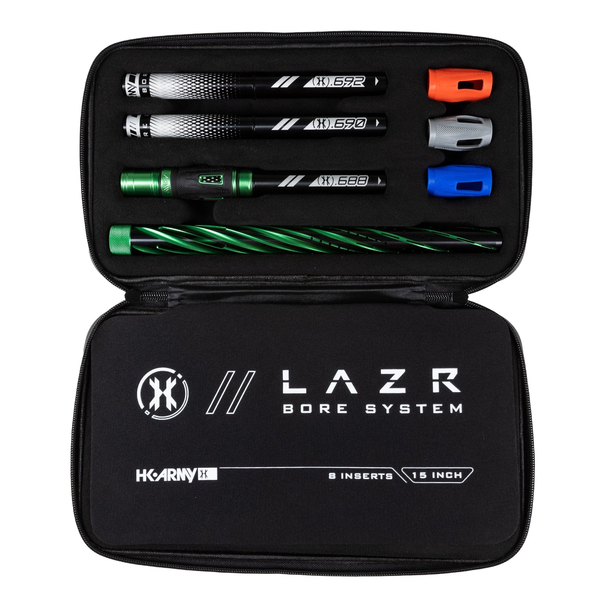 Used LAZR Elite Orbit Barrel Kit - 15" Dust Green/Black Inserts - Cocker Threads Paintball Gun from HK Army Clothing Buy/Sell/Trade Paintball Markers, New Paintball Guns, Paintball Hoppers, Paintball Masks, and Hormesis Headbands