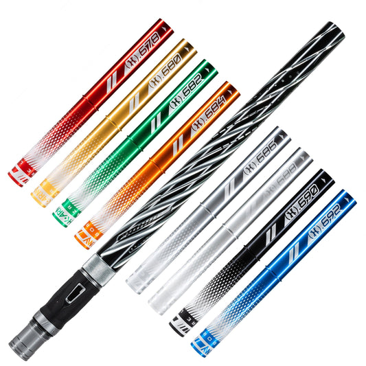 Used LAZR Elite Orbit Barrel Kit - 15" Dust Pewter/Colored Inserts - Cocker Threads Paintball Gun from HK Army Clothing Buy/Sell/Trade Paintball Markers, New Paintball Guns, Paintball Hoppers, Paintball Masks, and Hormesis Headbands