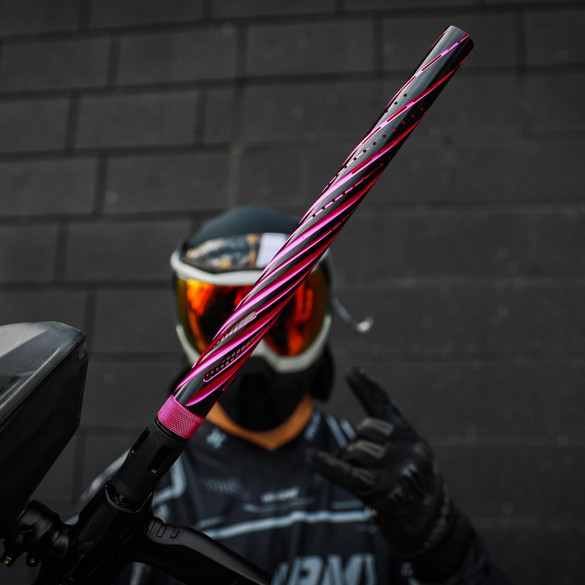 Used LAZR Elite Orbit Barrel Kit - 15" Dust Pink/Black Inserts - Cocker Threads Paintball Gun from HK Army Clothing Buy/Sell/Trade Paintball Markers, New Paintball Guns, Paintball Hoppers, Paintball Masks, and Hormesis Headbands