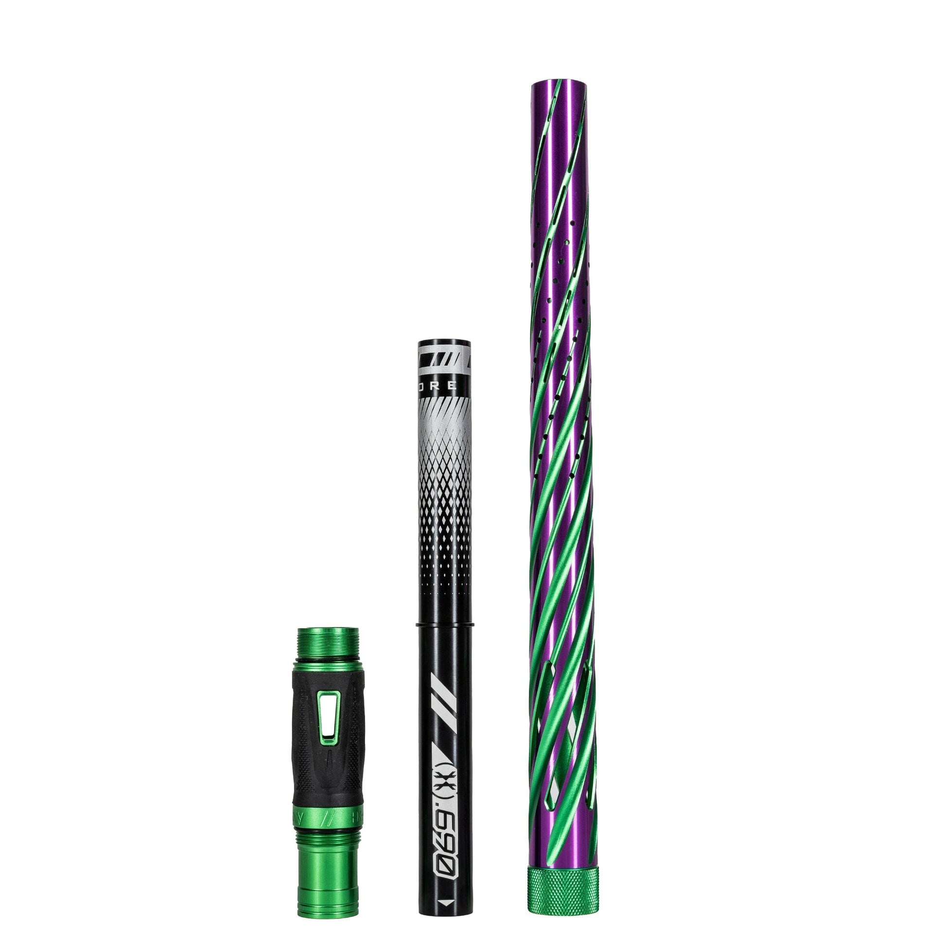 Used LAZR Elite Orbit Barrel Kit - 15" Green/Purple Black Inserts - Cocker Threads Paintball Gun from HK Army Clothing Buy/Sell/Trade Paintball Markers, New Paintball Guns, Paintball Hoppers, Paintball Masks, and Hormesis Headbands